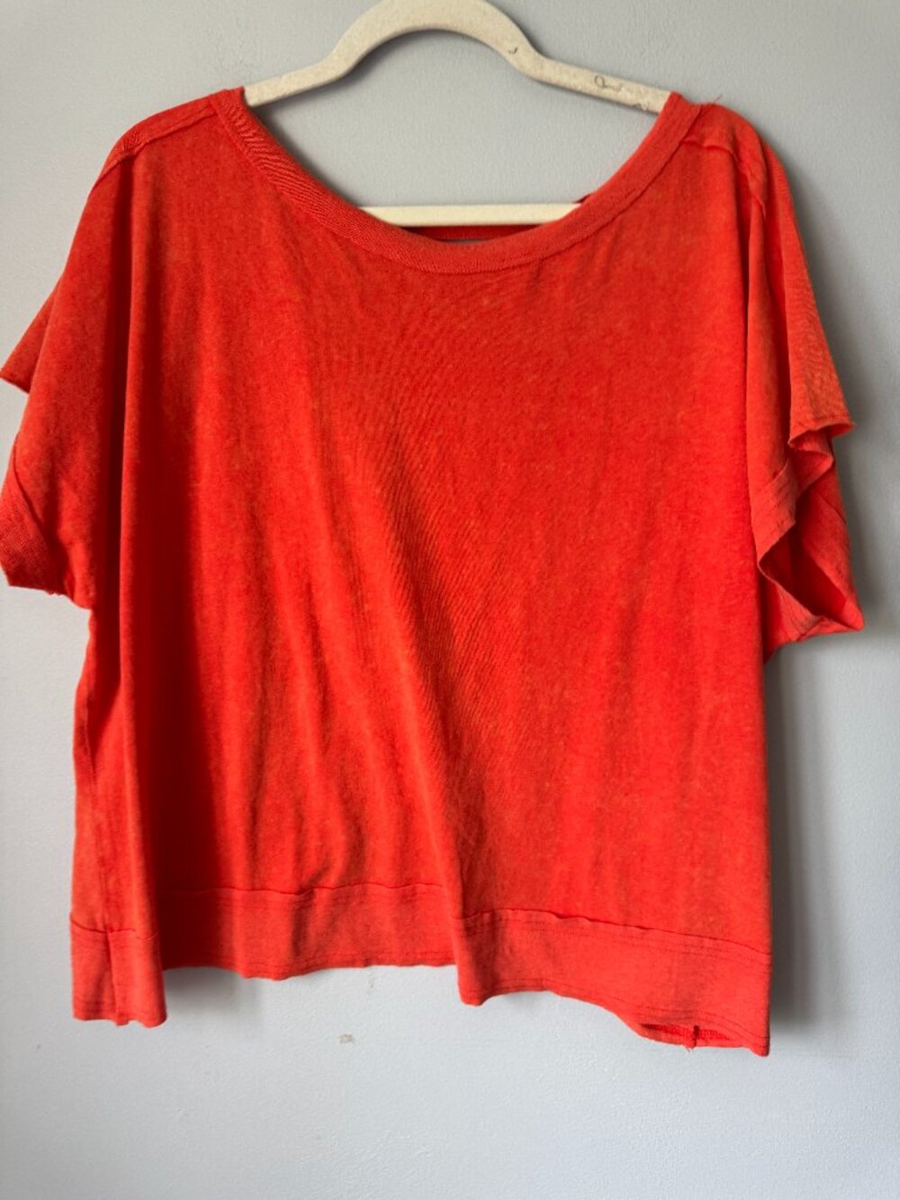White Birch Open Back Tee Shirt Size XL